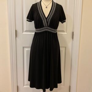 Talbots Black Short Sleeve Dress, Large